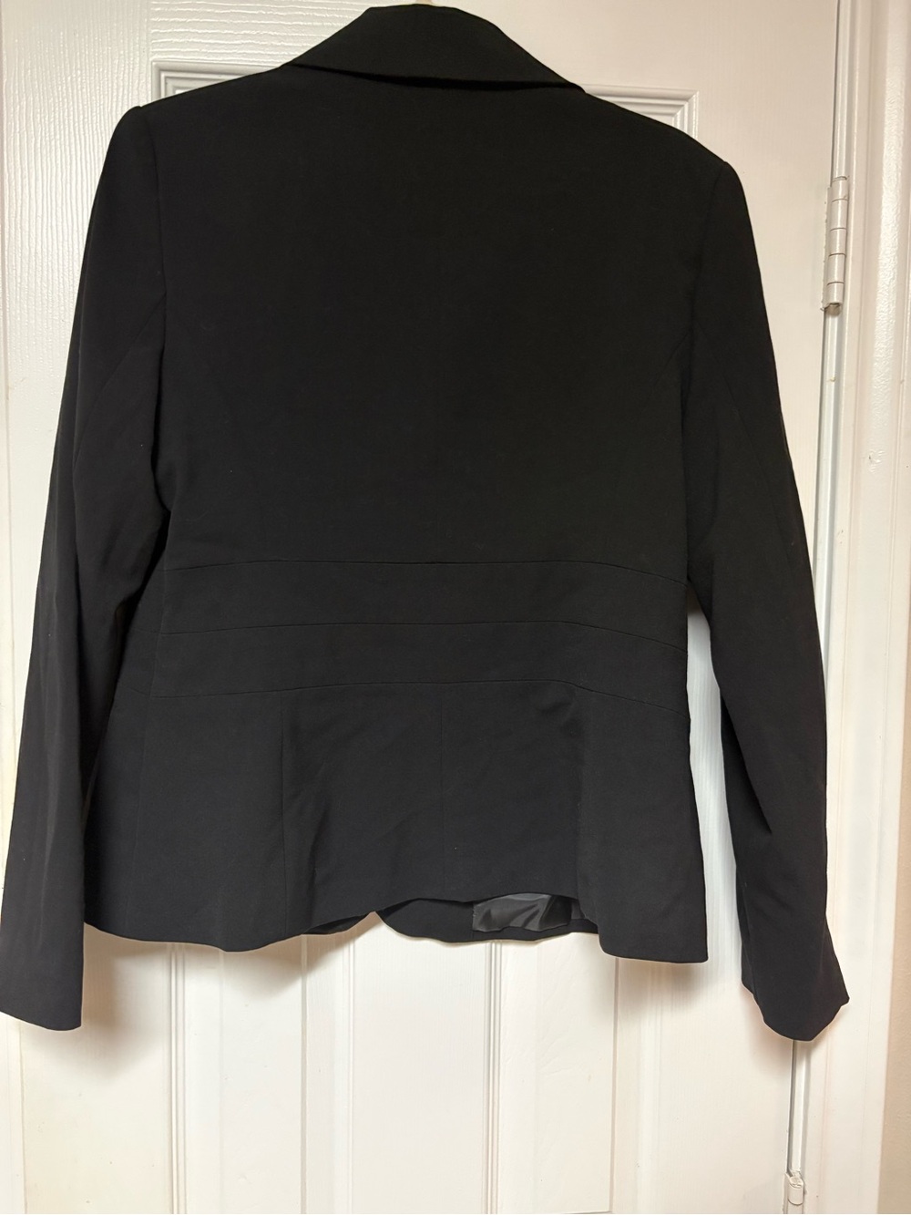 Briggs New York Black Ruched Hourglass Blazer Jacket Tailored Size 12 - Picture 6 of 6